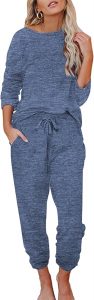 Ekouaer Damen Schlafanzug Lang Weich Pyjama Set mit Taschen Zweiteiler Sleepwear Winter Hausanzug Marineblau S33,29&euro; statt 39,99&euro;➡️ https://www.amazon.de/dp/B0D7HWTF6C/?tag=preisfehlerheute-21