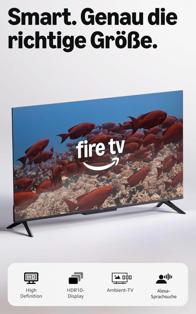 Amazon Fire TV 2-Serie (neueste Generation), 32-Zoll-Smart-TV in HD mit Alexa-Fernbedienung, schnellem Streaming, Dolby Audio, Ambient-TV und kostenlosem Live-TV169,99€ statt 279,99€➡️ https://www.amazon.de/dp/B0F75D5GTM/?tag=preisfehlerheute-21