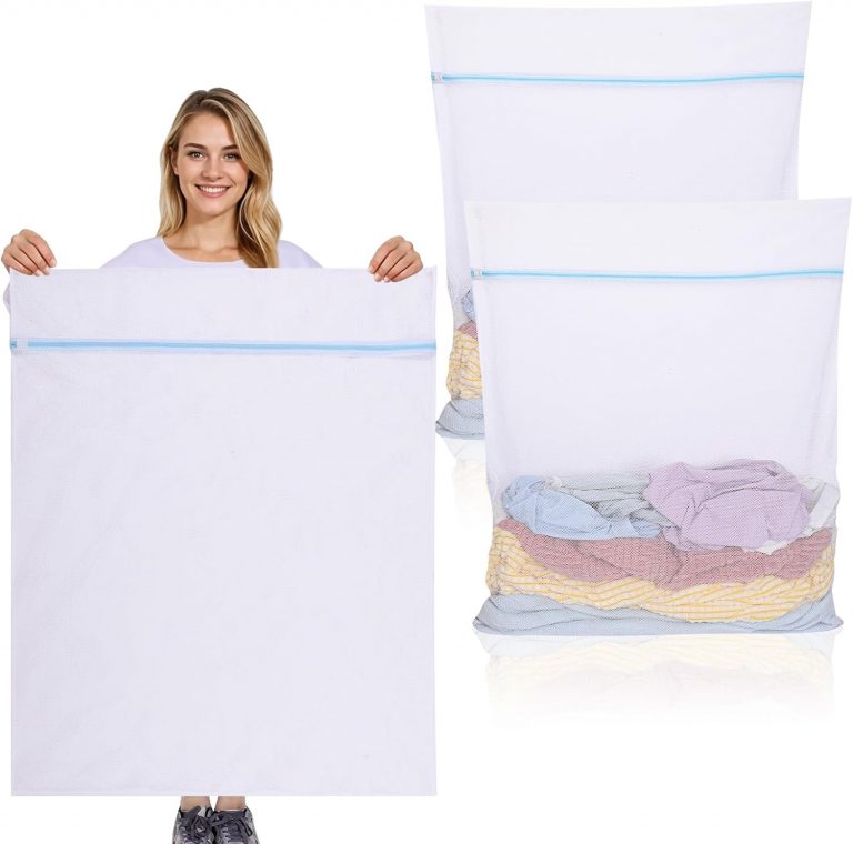 Dntorx 2 Stück Wäschenetz Groß, 90 x 110 cm Wäschenetz für Waschmaschine Wäschesack Groß Wiederverwendbar Wäschesack Waschmaschine mit Reißverschluss für Hemden Pullover Mäntel Hosen (XXXL, Weiß)9,33€ statt 12,99€➡️ https://www.amazon.de/dp/B0FMF8487Z/?tag=preisfehlerheute-21