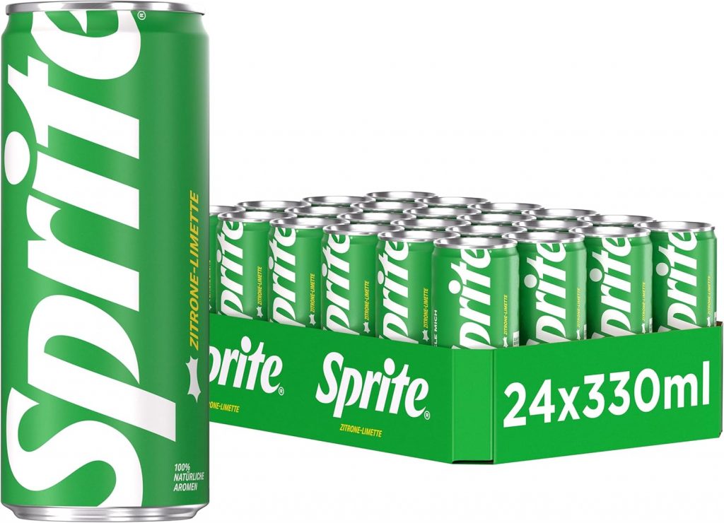Sprite – spritziges Erfrischungsgetränk mit fruchtigem Geschmack aus Limetten und Zitronen – erfrischender Softdrink…