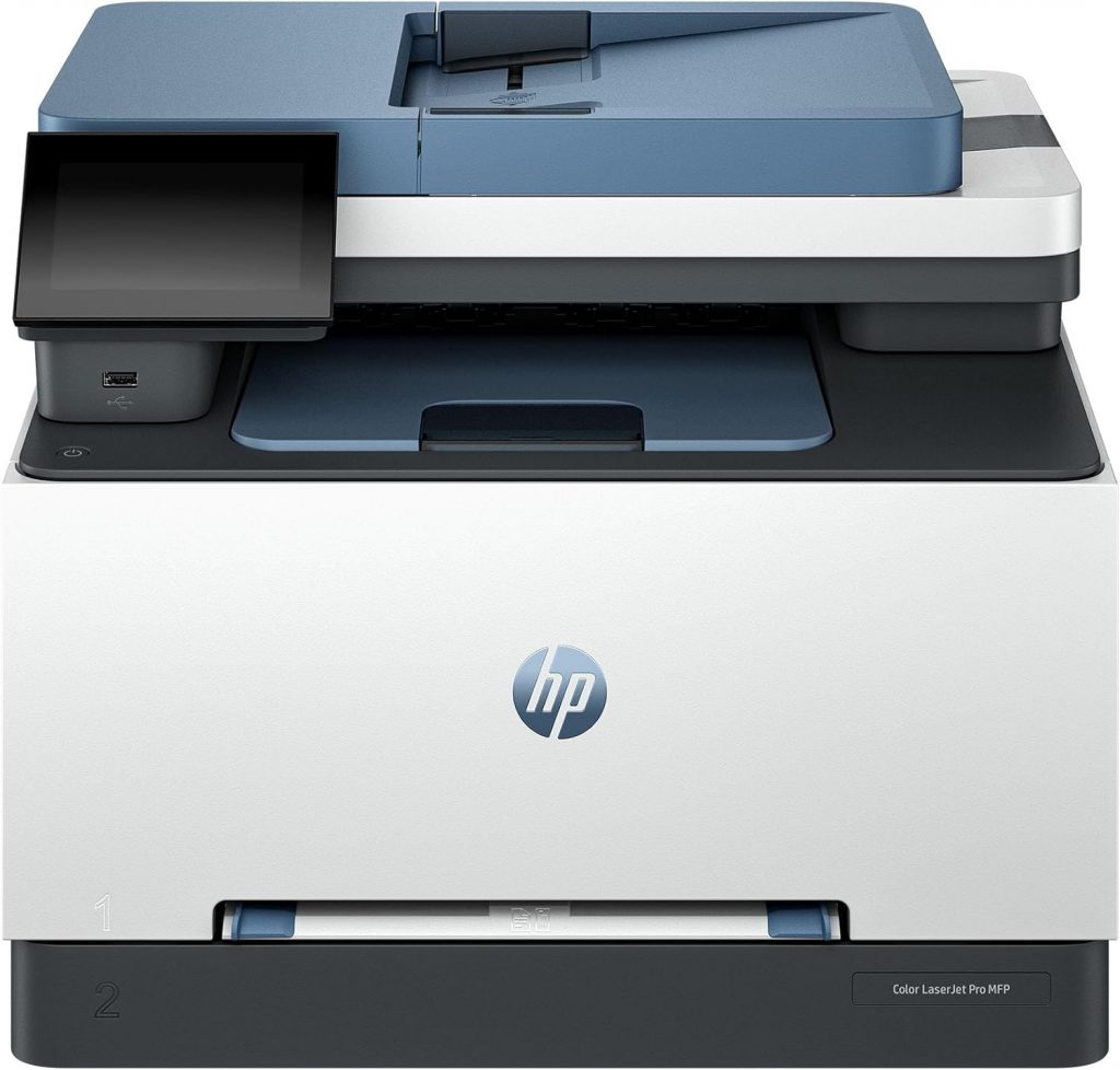 HP Color LaserJet Pro MFP 3302sdwg Multifunktions-Farblaserdrucker, Automatischer beidseitiger Druck, Hohe Druckgeschwindigkeit, Touchscreen, Wi-Fi, Ethernet, USB, Wolf Pro Security
