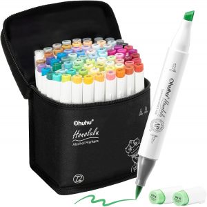 Ohuhu Alkohol Marker mit Pinselspitze: 72 Farben Doppelspitziges K&uuml;nstlermarker-Set f&uuml;r Erwachsene zum Illustrieren und Kolorieren - Honolulu &ndash; Pinsel & Breitspitze &ndash; Nachf&uuml;llbar54,39&euro; statt 63,99&euro;➡️ https://www.amazon.de/dp/B07TD84LTW/?tag=preisfehlerheute-21