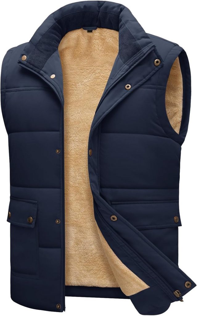 Xnova Weste Herren Winter Gefütterte Thermo Sherpa Ärmellose Fleeceweste Winterjacke Winterweste Jagdweste Arbeitsweste Futter Outdoor Jacke Warmer Westen mit Stehkragen(Blau, M)14.99€ statt 42.99€➡️ https://www.amazon.de/dp/B0FD9HXM7B/?tag=preisfehlerheute-21