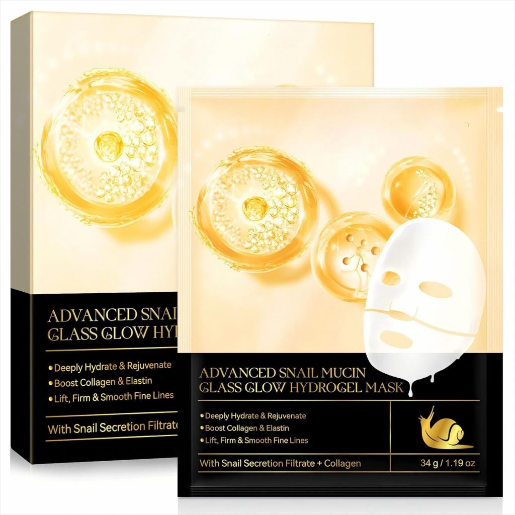 Schneckenschleim Maske – Collagen Maske, feuchtigkeitsspendende Maske mit Hyaluronsäure, natürliche tägliche Tiefenbefeuchtung für trockene, empfindliche Haut (4 PCS)2.99€ ➡️ https://www.amazon.de/dp/B0DSL73H84/?tag=preisfehlerheute-21