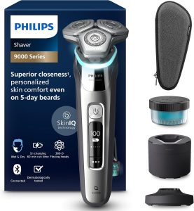Philips Shaver S9000 &ndash; Elektrischer Rasierer f&uuml;r Herren: Nass- & Trockenrasur, Dunkelchrom, Lift & Cut System, SkinIQ Technologie, Barttrimmer, Reinigungsstation, Ladestation & Reiseetui (S9974/55)189,99&euro; statt 329,99&euro;➡️ https://www.amazon.de/dp/B0CFY769XW/?tag=preisfehlerheute-21