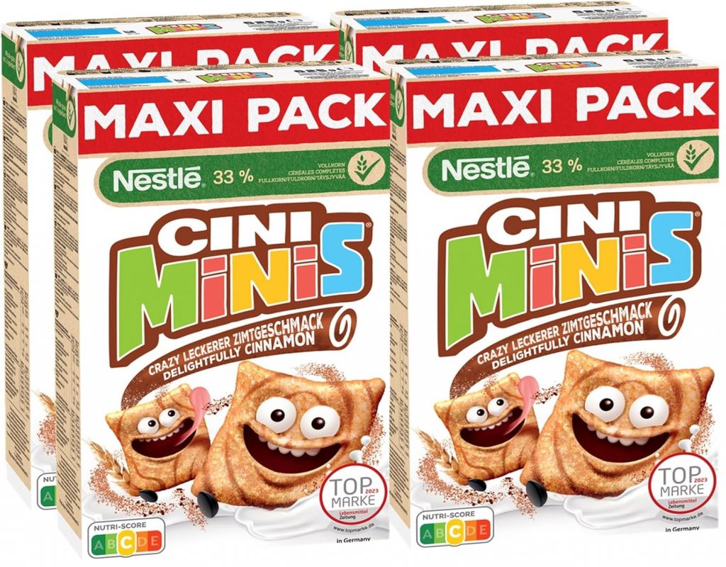 🤴 Nestlé Cini Minis, Zimt Cerealien, 32% vitales Vollkorn, Mit Vitaminen, Calcium und Eisen, Crunchy Knusper Flakes, Maxi Vorratspackung, 4er Pack (4x625g)14,40€ statt 23,16€ - 38,00 % 🔥🚚 Verkauft durch Amazon und Versand durch Amazon23 Bewertungen: 3.9 / 5.0 ⭐️⭐️⭐️⭐️🛒 zu Amazon https://www.amazon.de/dp/B01LTI1X9I/?amp%3Btag=preisfehlerheute-21&tag=preisfehlerheute-21
