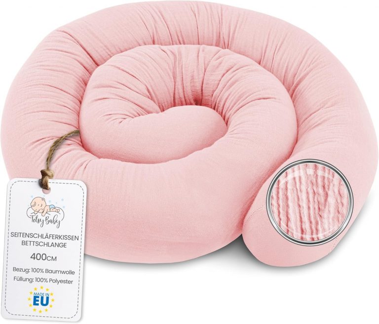 Totsy Baby Seitenschläferkissen Musselin Bettschlange Body Pillow 400 cm Musselin - Kopfkissen lang Bettrolle Schlafkissen Nackenrolle Oeko-Tex Puderrosa Musselin39,99€ statt 56,99€➡️ https://www.amazon.de/dp/B0F32R3737/?tag=preisfehlerheute-21