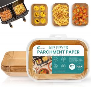 Santiago Design | 120 Stück Backpapier für Heißluftfritteuse mit Doppelkammer | 20,5x14cm Rechteckig | Airfryer Papier Liners kompatibel mit Ninja Dual/Double Stack, und Anderen Dual Zone Air Fryer1.99€ ➡️ https://www.amazon.de/dp/B0DLP96T63/?tag=preisfehlerheute-21