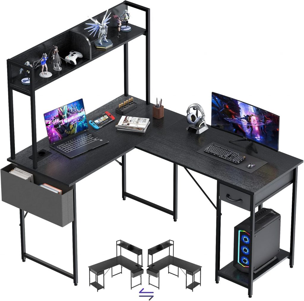 Yansee L-förmiger Schreibtisch, Gaming-Tisch Mit LED, 140×110cm Reversibel Schreibtisch L Form Mit Steckdosenleiste, Eckschreibtisch Eckschreibtisch Mit Aufsatzregal, Schwarz33.99€ statt 114.99€⚡️ Blitzangebot nutzen➡️ https://www.amazon.de/dp/B0FP9JKDKK/?tag=preisfehlerheute-21