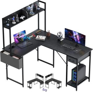 Yansee L-f&ouml;rmiger Schreibtisch, Gaming-Tisch Mit LED, 140&times;110cm Reversibel Schreibtisch L Form Mit Steckdosenleiste, Eckschreibtisch Eckschreibtisch Mit Aufsatzregal, Schwarz33.99&euro; statt 114.99&euro;⚡️ Blitzangebot nutzen➡️ https://www.amazon.de/dp/B0FP9JKDKK/?tag=preisfehlerheute-21