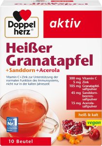 Doppelherz Hei&szlig;er Granatapfel Sanddorn Acerola - Vitamin C und Zink zur Unterst&uuml;tzung der normalen Funktion des Immunsystems - hei&szlig; und kalt - vegan - 10 Beutel2,79&euro; statt 3,29&euro;➡️ https://www.amazon.de/dp/B082VP87FD/?tag=preisfehlerheute-21