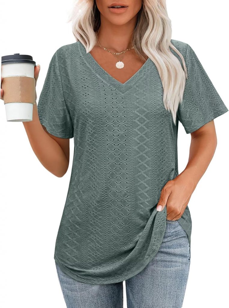 👑 Aokosor Sommer Ösenstoff Locker Kurzarm Tshirt Damen Gebogener Saum Tops 20254,99€ statt 7,25€ – 32,0 🔥🚚 Verkauft von aokosor und Versand durch Amazon114 Bewertungen: 4.3 / 5.0 ⭐️⭐️⭐️⭐️🛒 zu Amazon https://www.amazon.de/dp/B0DSPNNLXM/?tag=preisfehlerheute-21