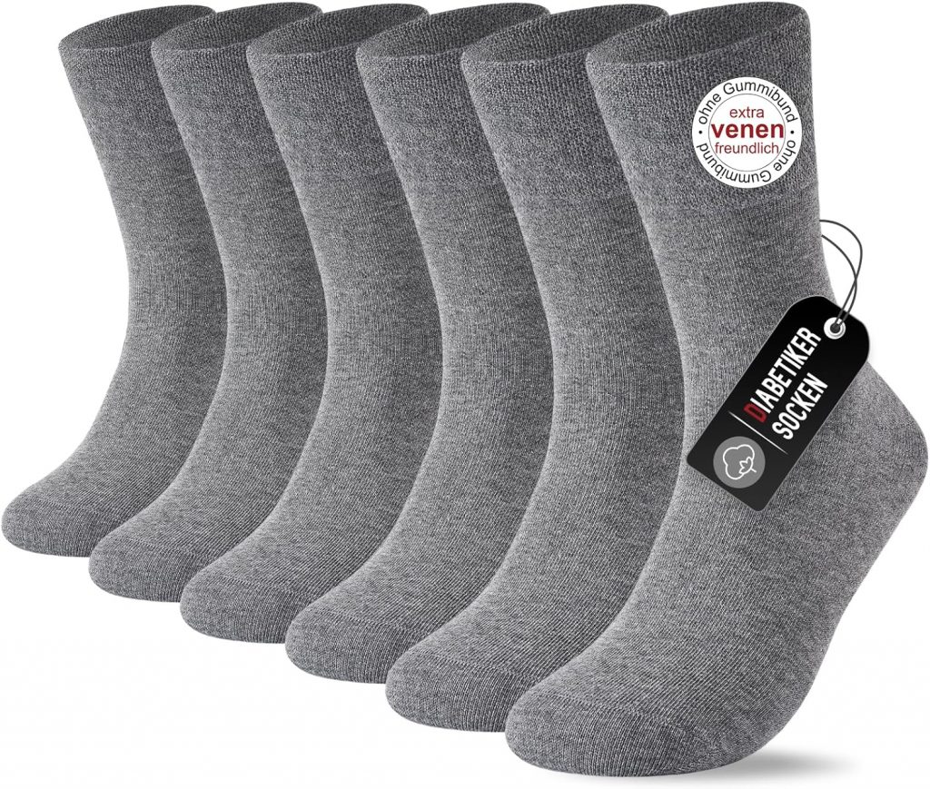 SockWaddles 6 Paar Diabetikersocken ohne Gummibund & ohne Naht 97% Baumwolle, Diabetiker Socken mit Komfortbund Hautfreundlich & Atmungsaktiv baumwollsocken für Damen Herren Grau 43-4612,74€ statt 19,99€➡️ https://www.amazon.de/dp/B0FB3KX683/?tag=preisfehlerheute-21