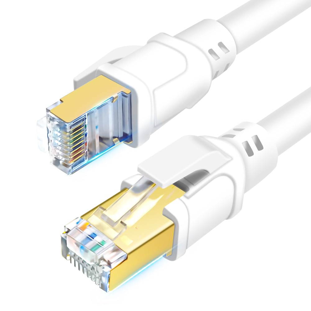 DDMALL CAT 8 Ethernet Kabel 5 Meter, Hochgeschwindigkeit F/FTP Netzwerkkabel 40Gbps 2000MHz Internet LAN Kabel mit Vergoldetem RJ45 für Router, Modem, Gaming (5m, weiß)6,99€ statt 12,69€➡️ https://www.amazon.de/dp/B086QTLWSQ/?tag=preisfehlerheute-21