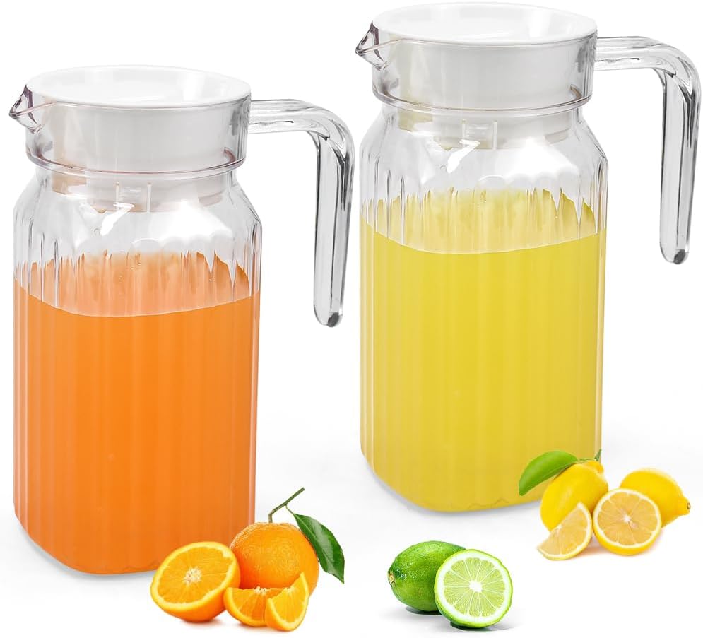 ADERTOS 2 Stücke Wasserkrug 600ml Wasserkaraffe Plastik Krug mit Deckel Transparente Wasser Krüge Kunststoff Eistee Krug mit Griff Getränkekaraffe Tee Karaffe für Wein Kaffee Kaltes Heißes Wasser5.99€ ➡️ https://www.amazon.de/dp/B0D9S8W22Y/?tag=preisfehlerheute-21