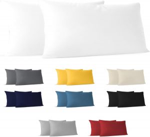 🤴 Dreamzie Kissenbezug 40 x 80 (Set mit 2) - 100% Jersey Baumwolle 150 g/qm Kissenbez&uuml;ge -Wei&szlig; - F&uuml;r Kissen 40 x 80 cm - Kissenh&uuml;lle - Kissenbezug - Resistent und Hypoallergen8,49&euro; statt 12,99&euro; - 35,00 % 🔥🚚 Verkauft von BMS Deutschland und Versand durch Amazon21,602 Bewertungen: 4.4 / 5.0 ⭐️⭐️⭐️⭐️🛒 zu Amazon https://www.amazon.de/dp/B08NW45DSH/?tag=preisfehlerheute-21