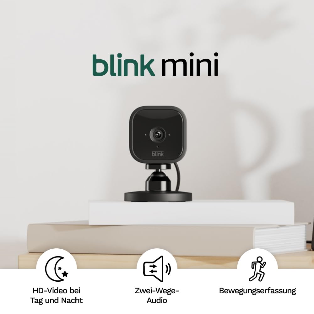 Blink Mini – Kompakte, smarte Plug-in-Überwachungskamera für innen, 1080p-HD-Video, Nachtsicht, Zwei-Wege-Audio, Bewegungserfassung; einfache Einrichtung, funktioniert mit Alexa – 1 Kamera (schwarz)14,99€ statt 25,99€➡️ https://www.amazon.de/dp/B09N6W3QLN/?tag=preisfehlerheute-21