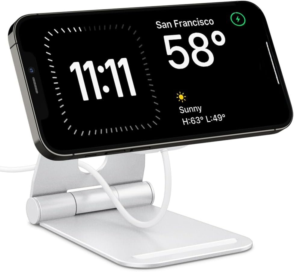 Spigen Mag Fit S Verstellbarer Ständer Kompatibel mit MagSafe Ladegerät 2020-2023 A2140 A2548 15W, iPhone 17/16/15 und andere, AirPods Pro 3/2/1, AirPods 4/3 und Google Pixelsnap Ladegerät - Weiß6.00€ statt 19.99€➡️ https://www.amazon.de/dp/B08Q35H3Z4/?tag=preisfehlerheute-21