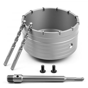 Vunanvu Bohrkrone 110mm Set Kernbohrer mit 220mm SDS Plus Adapter & Zentrierbohrer Hohlbohrer Verl&auml;ngerung Ersatzf&uuml;hrung Alternative f&uuml;r Beton Mauerwerk Ziegel Klimaanlagen Rohrinstallationen L&uuml;ftung1.99&euro; statt 20.00&euro;➡️ https://www.amazon.de/dp/B0FYPK8YZ4/?tag=preisfehlerheute-21