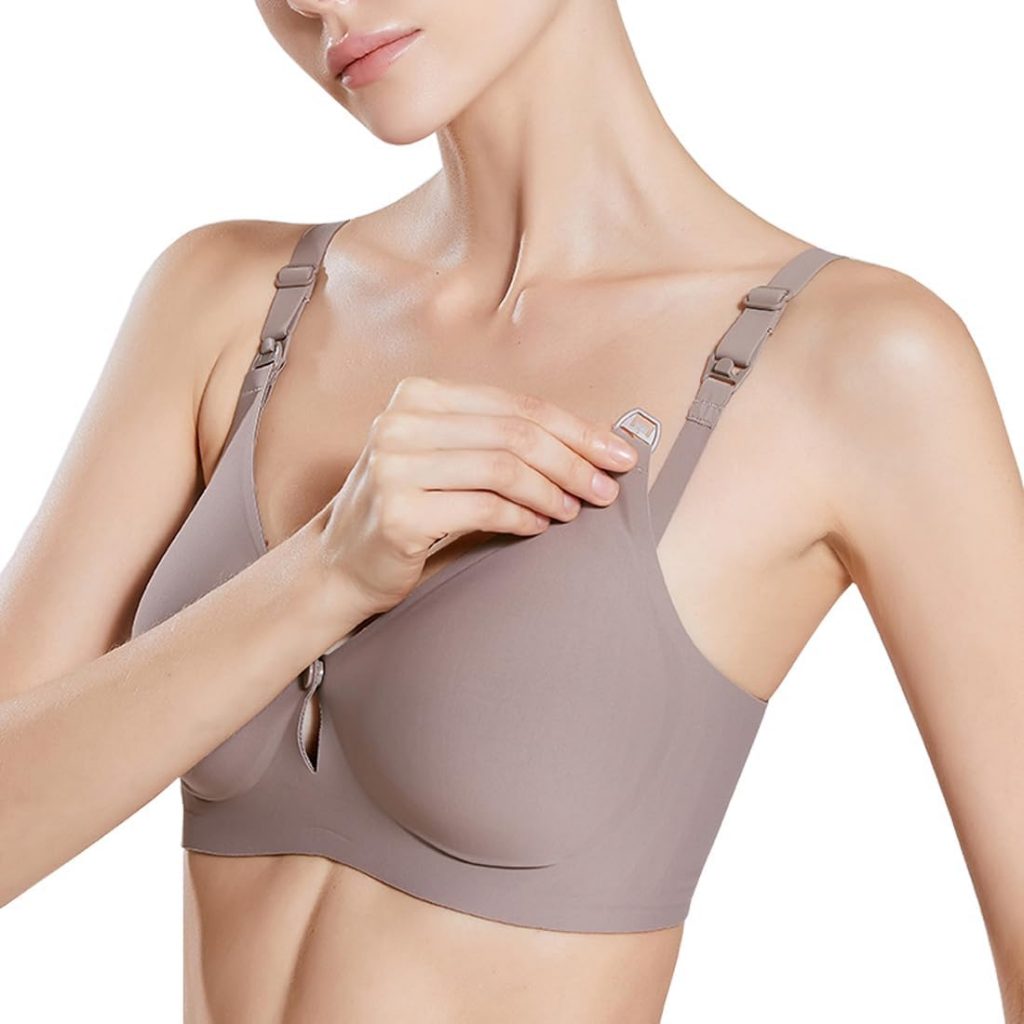 ZUMIY Still Mutterschaft BH, Schlaf Still Bralette, Nahtloser Schwangerschaft Still BH mit dünnen Cup abnehmbaren Pads, Natürliche Form, Ultra Glatter Stillen-BH (XXXL,Grau)3.99€ ➡️ https://www.amazon.de/dp/B0CGZS5NQ1/?tag=preisfehlerheute-21