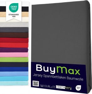 Buymax® Spannbettlaken 90x200cm Baumwolle 100% Spannbetttuch Bettlaken Jersey, Matratzenhöhe bis 25 cm, Farbe Anthrazit7,55€ statt 12,90€➡️ https://www.amazon.de/dp/B09885P82G/?tag=preisfehlerheute-21