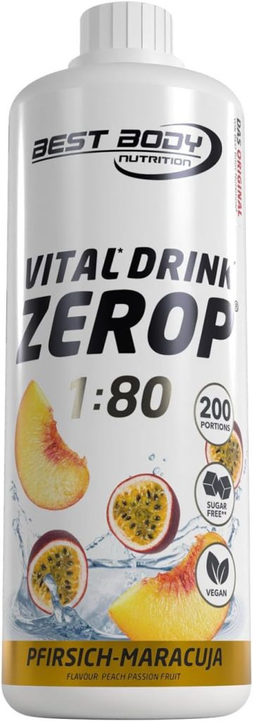 👑 Best Body Nutrition Vital Drink ZEROP® – Pfirsich-Maracuja, Original Getränkekonzentrat – Sirup – zuckerfrei, 1:80 ergibt 80 Liter Fertiggetränk, 1000 ml11,37€ statt 17,98€ – 37,0 🔥🚚 Verkauft durch Amazon und Versand durch Amazon2,009 Bewertungen: 4.4 / 5.0 ⭐️⭐️⭐️⭐️🛒 zu Amazon https://www.amazon.de/dp/B000L0T5BO/?tag=preisfehlerheute-21