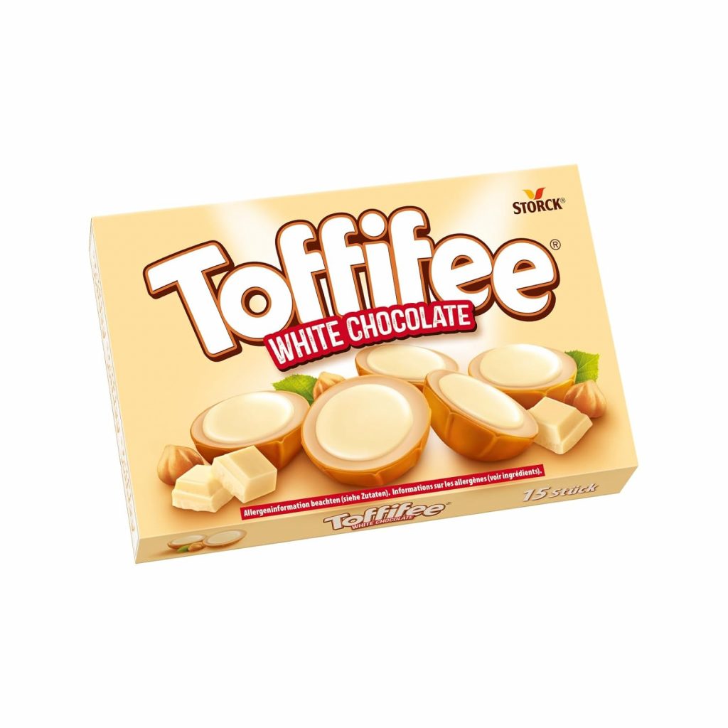 Statt 1.99€ ➡️ für nur 1.49€🔎 Toffifee White Chocolate – 1 x 125 g – Haselnuss iToffifee White Chocolate – 1 x 125 g – Haselnuss in...