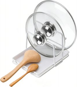 Vunanvu Topfdeckelhalter mit Abnehmbarer Tropfschale K&uuml;chen Topfdeckelhalter mit L&ouml;ffelablage Multifunktionaler Topfdeckel Organizer f&uuml;r 2 Deckel Platzsparender Kochtopfdeckelhalter Topfdeckel Halter1.99&euro; ➡️ https://www.amazon.de/dp/B0GDXVNPVM/?tag=preisfehlerheute-21