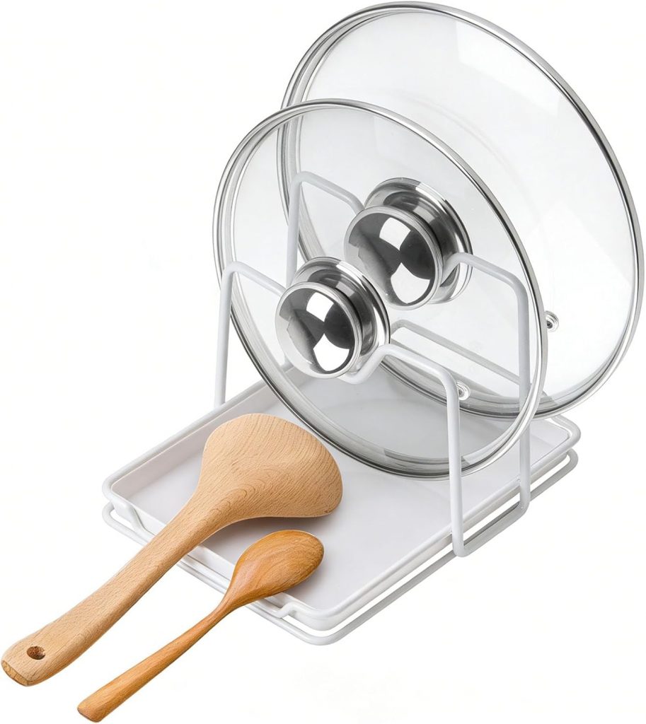 Vunanvu Topfdeckelhalter mit Abnehmbarer Tropfschale Küchen Topfdeckelhalter mit Löffelablage Multifunktionaler Topfdeckel Organizer für 2 Deckel Platzsparender Kochtopfdeckelhalter Topfdeckel Halter1.99€ ➡️ https://www.amazon.de/dp/B0GDXVNPVM/?tag=preisfehlerheute-21