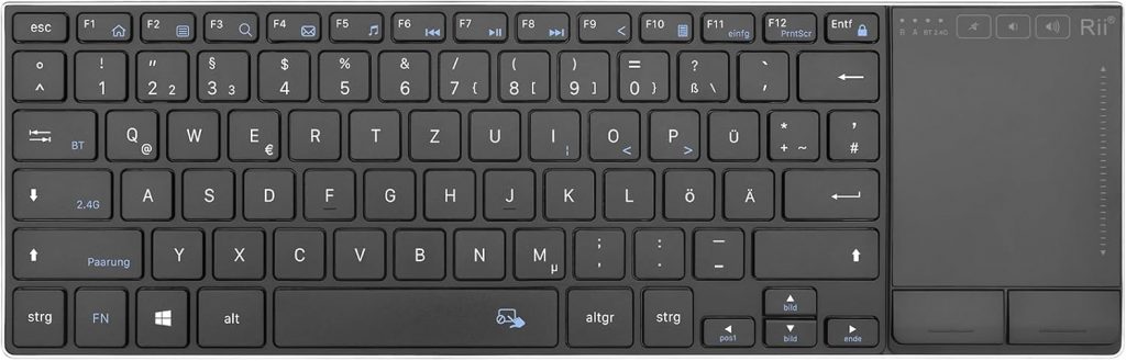 Rii Tastatur Kabellos Weiß Lila für Mac, Wireless Keyboard mit Ziffernblock, Wiederaufladbare, Deutsches Layout (QWERTZ), für Mac, Windows, iOS, Chrome OS, Tastatur Flach und Ultradünn3.99€ ➡️ https://www.amazon.de/dp/B0D4LYBJQB/?tag=preisfehlerheute-21