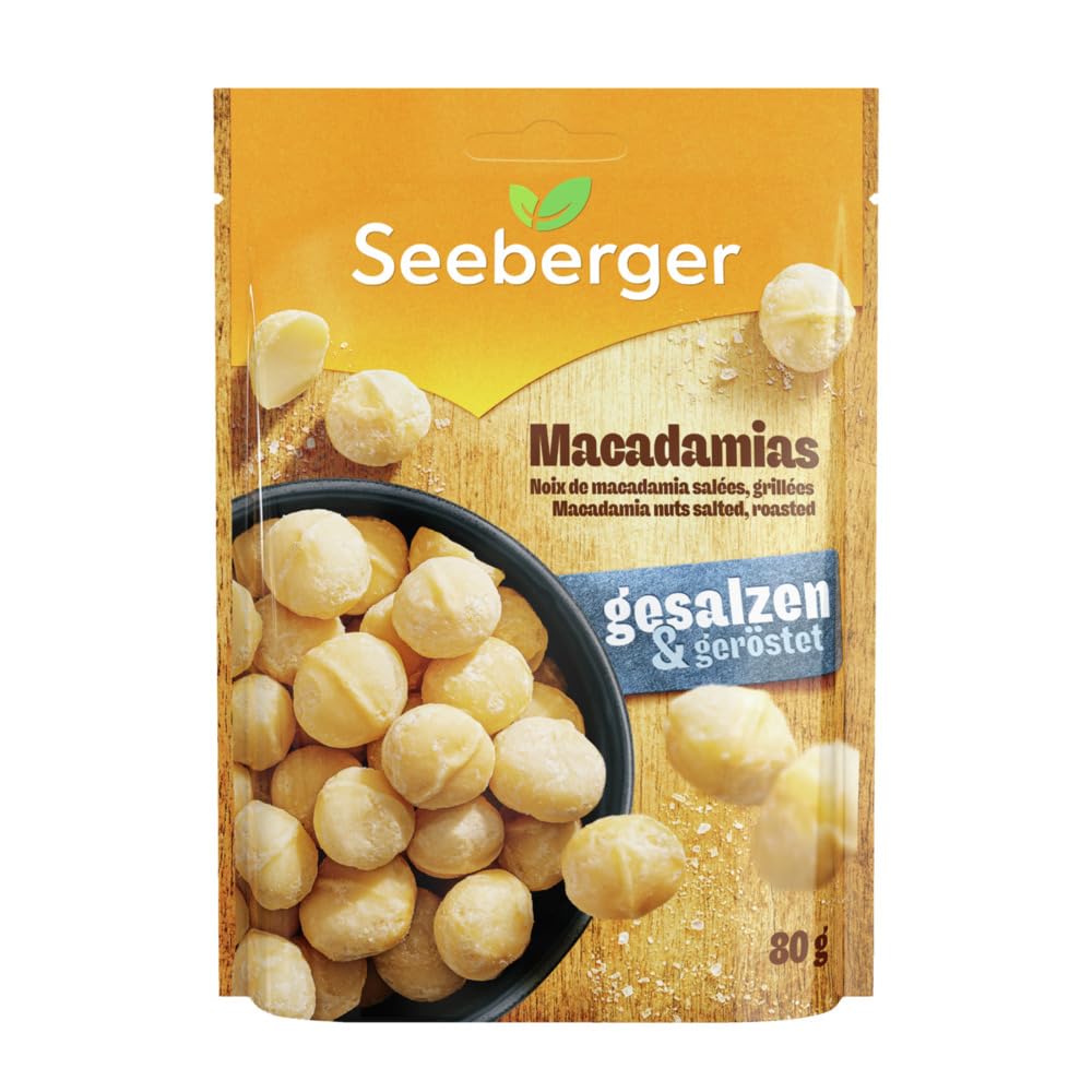 Seeberger Macadamias geröstet & gesalzen: Feinstens veredelte Macadamianüsse - schonend geröstet mit feiner Salznote - intensiv nussig - geschält, vegan (1 x 125 g)4.49€ ➡️ https://www.amazon.de/dp/B003TUKE2W/?tag=preisfehlerheute-21