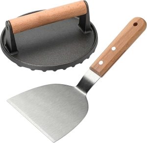 zeeooil Burgerpresse Spachtel Set mit 1 Runde Burger Smasher 1 Grillspachtel f&uuml;r Barbecue Steak Sandwiches Grill Zubeh&ouml;r (Schwarz)5.99&euro; statt 16.99&euro;➡️ https://www.amazon.de/dp/B0D44SBVP6/?tag=preisfehlerheute-21