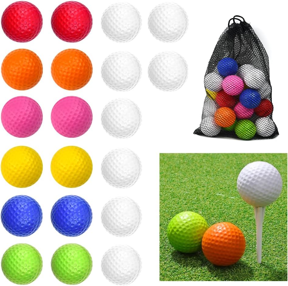 WEFHEF 20 Stück Golfbälle bunt Minigolfbälle aus Kautschuk Golfbälle Golf Training Ball Übungsgolfbälle Übungsbälle für Indoor Outdoor 7 Farben2.89€ ➡️ https://www.amazon.de/dp/B0FHP2TL2K/?tag=preisfehlerheute-21