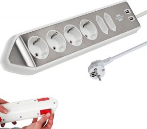 🤴 Brennenstuhl Estilo Ecksteckdosenleiste 6-Fach (Tischsteckdose mit Edelstahloberfl&auml;che f&uuml;r K&uuml;che/B&uuml;ro, Ecksteckdose mit 4X Schutzkontakt-Steckdosen, 2X Euro-Steckdosen, 2X USB) Silber/wei&szlig;29,99&euro; statt 43,99&euro; - 32,00 % 🔥🚚 Verkauft durch Amazon und Versand durch Amazon393 Bewertungen: 4.7 / 5.0 ⭐️⭐️⭐️⭐️⭐️🛒 zu Amazon https://www.amazon.de/dp/B08X7799W3/?th=1&amp%3Bpsc=1&amp%3Btag=preisfehlerheute-21&tag=preisfehlerheute-21