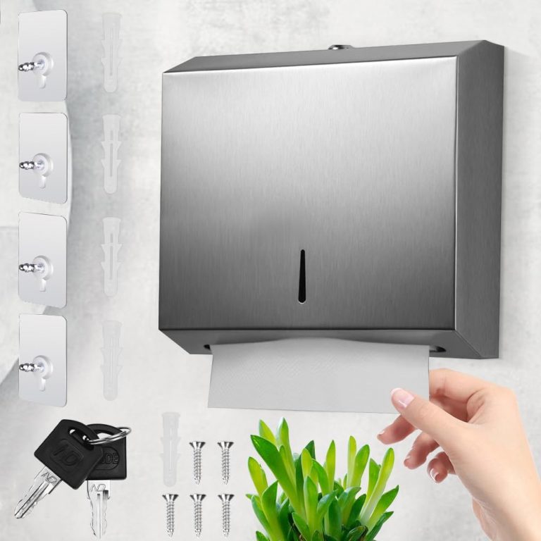 LANSKYLAN Edelstahl Handtuchspender Papierspender Abschließbar Papierhandtuchspender ohne Bohren Papierhandtücher Spender Edelstahl Falttuchspender für ca. 250-400 Blatt C/ZZ-Falz Papierhandtücher5.99€ ➡️ https://www.amazon.de/dp/B0C5WLHNXS/?tag=preisfehlerheute-21