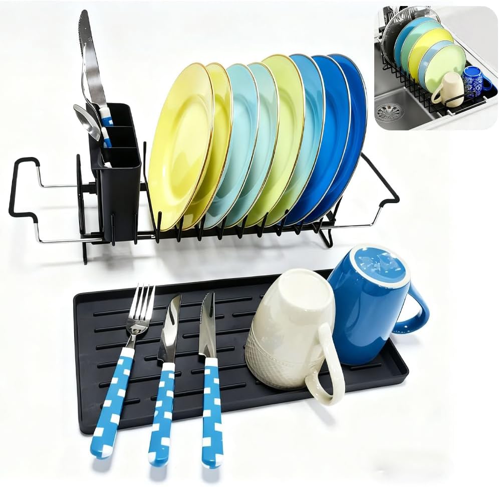 VGECEE Abtropfgestell Geschirr Ausziehbares Geschirrabtropfgestell Spülen-abtropfgestell Geschirr Abtropfständer Edelstahl Abtropfgestell Spüle Flaschen Schwarz mit Geschirr Tablett für Spülen 35-50cm4.99€ ➡️ https://www.amazon.de/dp/B0G1YJFZDM/?tag=preisfehlerheute-21