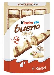 Kinder bueno White 6er – Waffel-Riegel mit weißer Schokolade, zarter Knusperhülle und cremiger Milch-Haselnuss-Füllung – Süßigkeiten für Karneval, Fasching – 117g1,99€ ➡️ https://www.amazon.de/dp/B07J35W6F6/?tag=preisfehlerheute-21