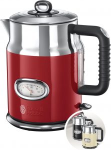 🤴 Russell Hobbs Wasserkocher [1,7l, 2400W] Retro Rot und polierter Edelstahl (Schnellkochfunktion, Wassertemperaturanzeige im Retrodesign, au&szlig;enliegende Wasserstandsanzeige) Vintage Teekocher 21670-7041,82&euro; statt 89,99&euro; - 54,00 % 🔥🚚 Verkauft und Versand durch F Trade GmbH10,872 Bewertungen: 4.5 / 5.0 ⭐️⭐️⭐️⭐️⭐️🛒 zu Amazon https://www.amazon.de/dp/B01J1RWURS/?tag=preisfehlerheute-21
