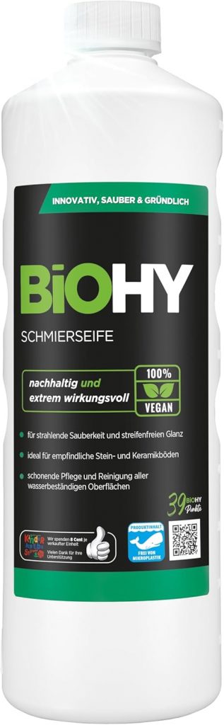 👑 BiOHY Schmierseife (1l Flasche) | Bodenreiniger Konzentrat – Wischpflege für Holz, Parkett & Fliesen | Rückfettend, extra stark & ergiebig | Flüssiger Bio-Fußbodenreiniger6,56€ statt 17,77€ – 64,0 🔥🚚 Verkauft von bioreiniger24com und Versand durch Amazon2,205 Bewertungen: 4.4 / 5.0 ⭐️⭐️⭐️⭐️🛒 zu Amazon https://www.amazon.de/dp/B08CDR7KP9/?tag=preisfehlerheute-21