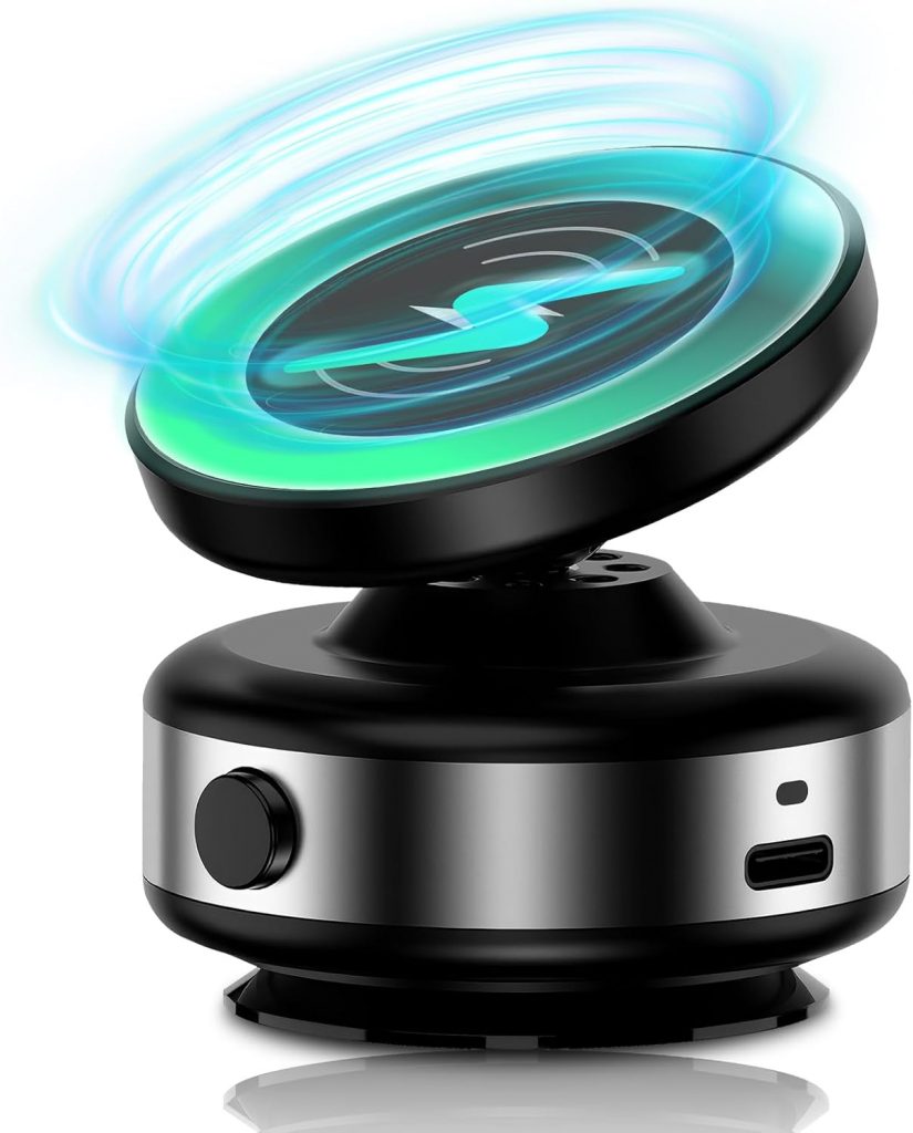 WODHMIEY 15W Wireless Charger Handyhalterung Auto – Magnetisch mit Elektrischem Vakuum-Saugfuß, 360° Kugelgelenk, für iiPhone 16-12 & Android, für Auto, Zuhause, Spiegel, Fitnessstudio, Küche usw2.99€ ➡️ https://www.amazon.de/dp/B0DRBZW2YT/?tag=preisfehlerheute-21