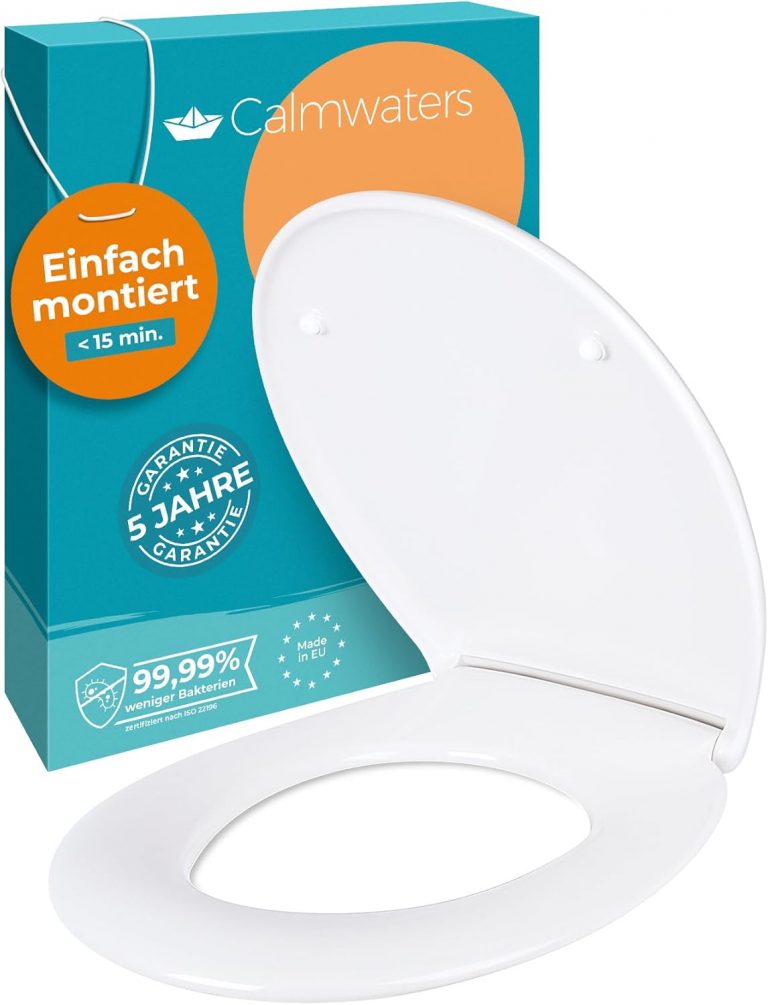 🤴 Calmwaters® Toilettendeckel mit Absenkautomatik, WC Sitz einfache Montage, bis 250 kg, Made in EU, aus antibakteriellem Duroplast, 2 Befestigungsarten, abnehmbar, Klobrille oval, Klodeckel Weiß39,99€ statt 59,99€ - 34,00 % 🔥🚚 Verkauft und Versand durch Calmwaters Plus9,012 Bewertungen: 4.3 / 5.0 ⭐️⭐️⭐️⭐️🛒 zu Amazon https://www.amazon.de/dp/B07QTWQLT9/?amp%3Btag=preisfehlerheute-21&amp%3Bth=1&amp%3Bpsc=1&tag=preisfehlerheute-21