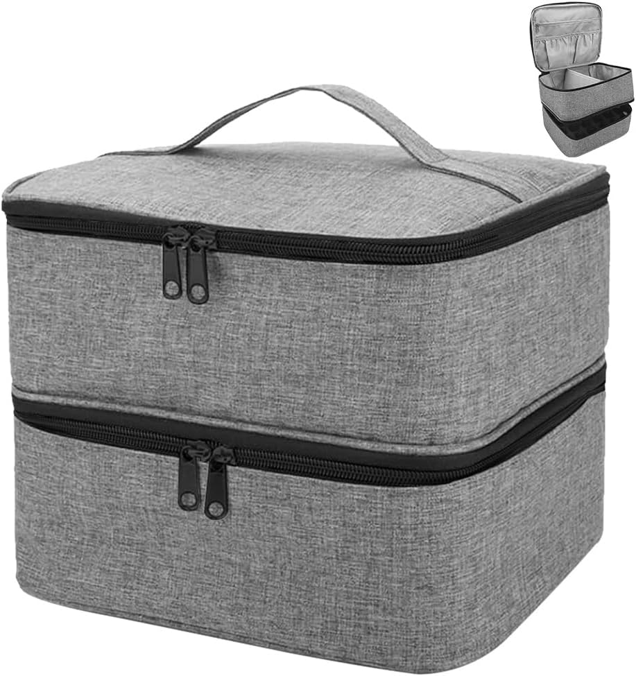 ADERTOS Nagellack Aufbewahrung Tasche Doppelschicht Nagellacktasche Grau Nagel Taschen Nagellack Organizer Wasserdicht Nagellackaufbewarung Tasche Nylon Kosmetiktasche für 30 Flaschen Nagellampe3.99€ statt 17.99€➡️ https://www.amazon.de/dp/B0CYZQSRST/?tag=preisfehlerheute-21