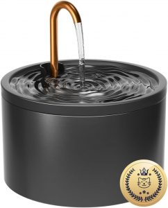 MISFANS Katzenbrunnen Keramik mit Kupferrohr, 2,1L Trinkbrunnen f&uuml;r Katzen, Leiser Wasserspender, Doppel-Filtersystem, Hygienisch & Einfach zu Reinigen, Schwarz52,98&euro; statt 69,99&euro;➡️ https://www.amazon.de/dp/B0FQ61GK2R/?tag=preisfehlerheute-21