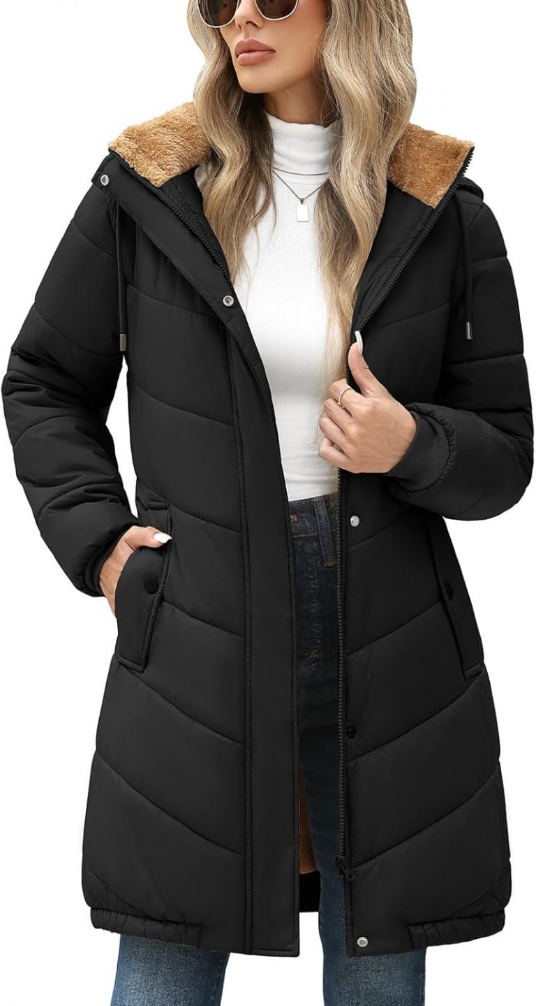 RITOSTA Winterjacke Damen Lang Fleece Gefüttert Steppmantel mit Kapuze Warm Parka Damen-Jacken Puffer Mantel Herbst Winter Hooded Jacket Kapuzenjacke Wintermantel mit Taschen(Schwarz,L)29.99€ ➡️ https://www.amazon.de/dp/B0FHDQV7PR/?tag=preisfehlerheute-21