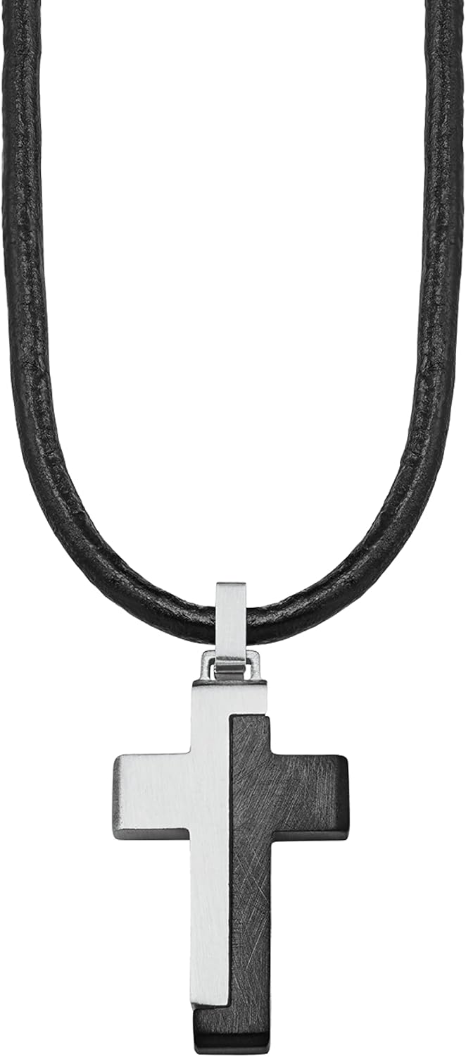 s.Oliver Kette mit Kreuzanhänger für Jungs, Anhänger: Edelstahl, Kette: Echtes Leder, Silber/Schwarz, IP Schwarz16,00€ statt 44,99€➡️ https://www.amazon.de/dp/B0843RV5YW/?tag=preisfehlerheute-21