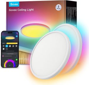 🤴 Govee Deckenleuchte RGBIC Smart, 24W Ø30cm Led Deckenleuchte dimmbar, Deckenlampe Led mit 16 Millionen DIY Farben, Kompatibel mit Alexa & Google Assistant, für Schlafzimmer, 2 Stück89,99€ statt 129,99€ - 31,00 % 🔥🚚 Verkauft von Govee DE und Versand durch Amazon2,020 Bewertungen: 4.6 / 5.0 ⭐️⭐️⭐️⭐️⭐️🛒 zu Amazon https://www.amazon.de/dp/B0DFCPCSX7/?th=1&%3Bpsc=1&%3Btag=preisfehlerheute-21&tag=preisfehlerheute-21