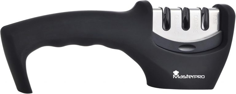 MasterPRO FOODIES COLLECTION - Edelstahl-Messerschärfer 19x7,8x7 cm - Ergonomisches Design - 100% Antihaftbeschichtung - Leicht zu reinigen - Silikonbeschichtung - Giftfrei3.91€ ➡️ https://www.amazon.de/dp/B0D2DGC1XD/?tag=preisfehlerheute-21