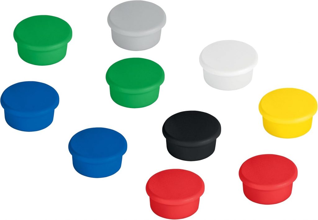 FRANKEN Signal-Magnete Rund, 10 Stück, Hochwertige Haftmagnete für Markierungen und Hervorhebungen auf Plantafeln, Magnettafeln und Schreibtafeln, 13 mm, Bunt, HM10 990,89€ ➡️ https://www.amazon.de/dp/B00COJUI70/?tag=preisfehlerheute-21