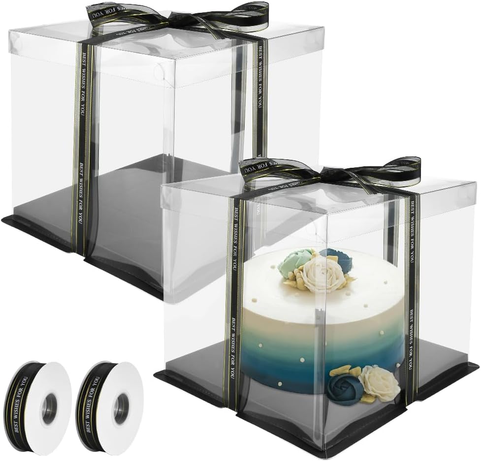 REFORUNG 2 Stück Transparente Kuchenbehälter 8 inch Cake Box mit Deckel Tortenschachtel Tortenkarton Tortenbox Transparente Geschenkbox Doppelschicht Kuchenbox mit Band für Geburtstag Dessert3.99€ ➡️ https://www.amazon.de/dp/B0CHHVR4GN/?tag=preisfehlerheute-21