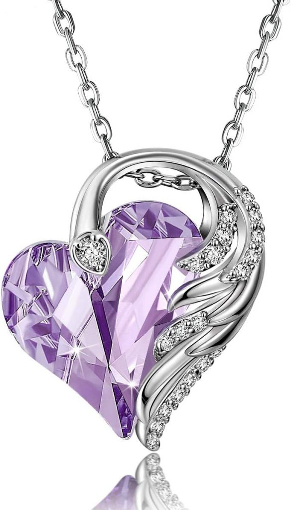 CRYSLOVE Herz Halsketten für Frauen 18 Karat Weißgold Engelsflügel Kristalle Anhänger Februar Birthstone Schmuck Geschenke für Party/Jubiläum/Geburtstag3.90€ ➡️ https://www.amazon.de/dp/B089LZC93H/?tag=preisfehlerheute-21